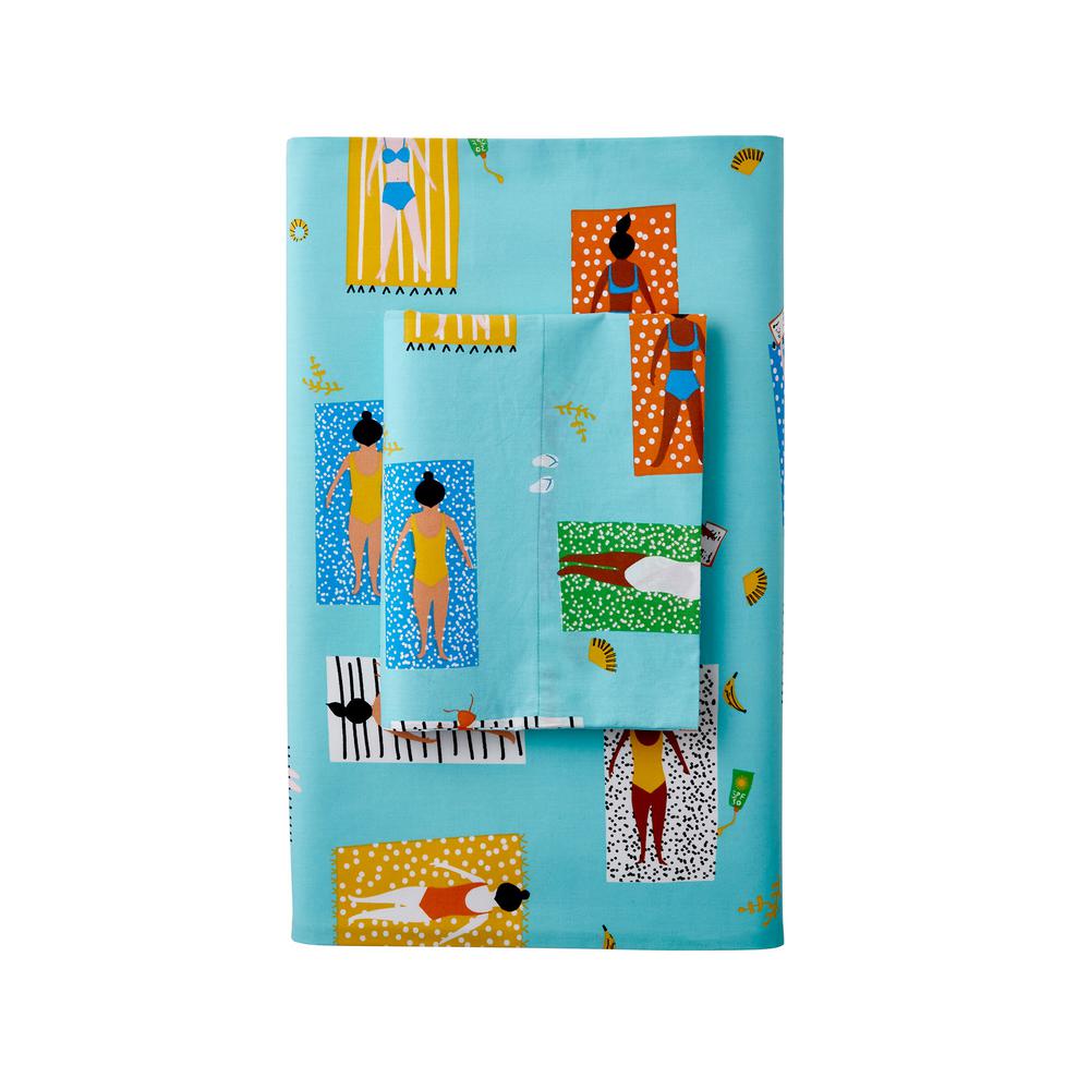 The Company Store Beach Blanket Multicolored 200 Thread Count
