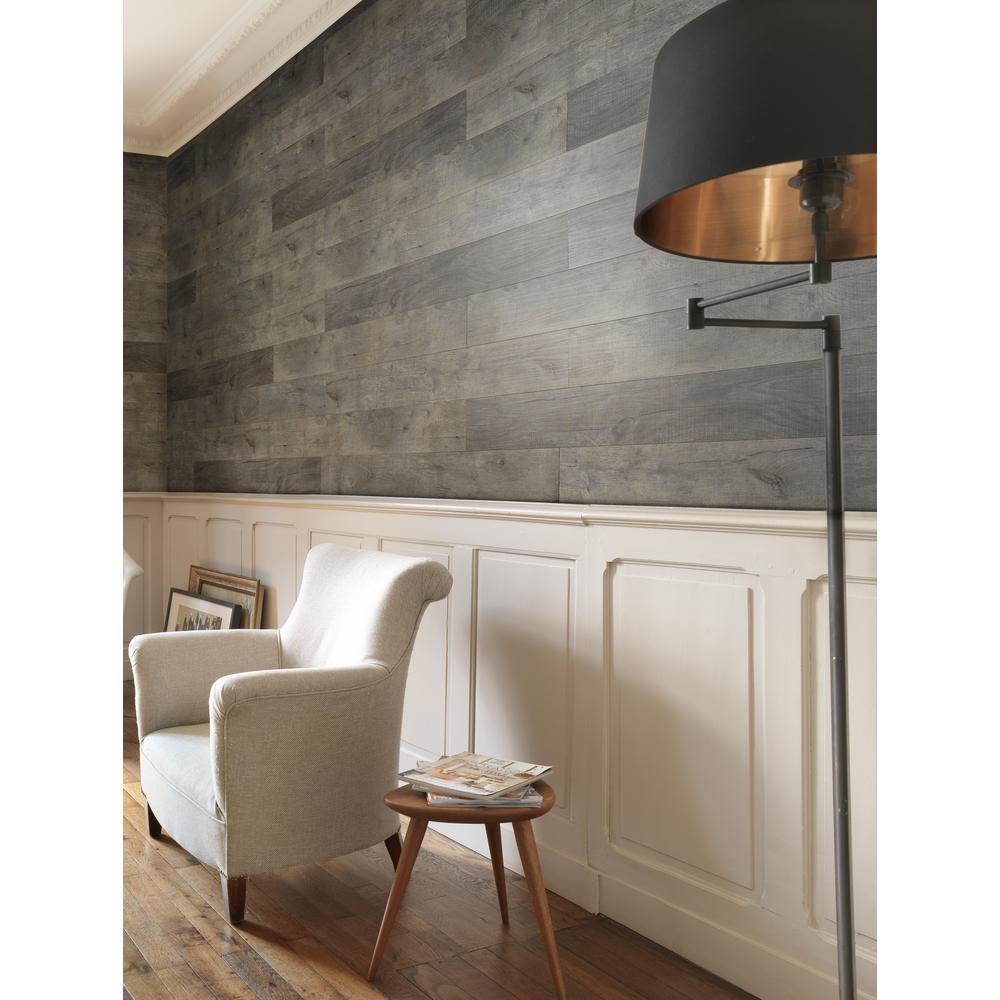 Element Wood 1 4 In X 6 In X 48 In Grey Resin Decorative Wall Panel 18 Pack