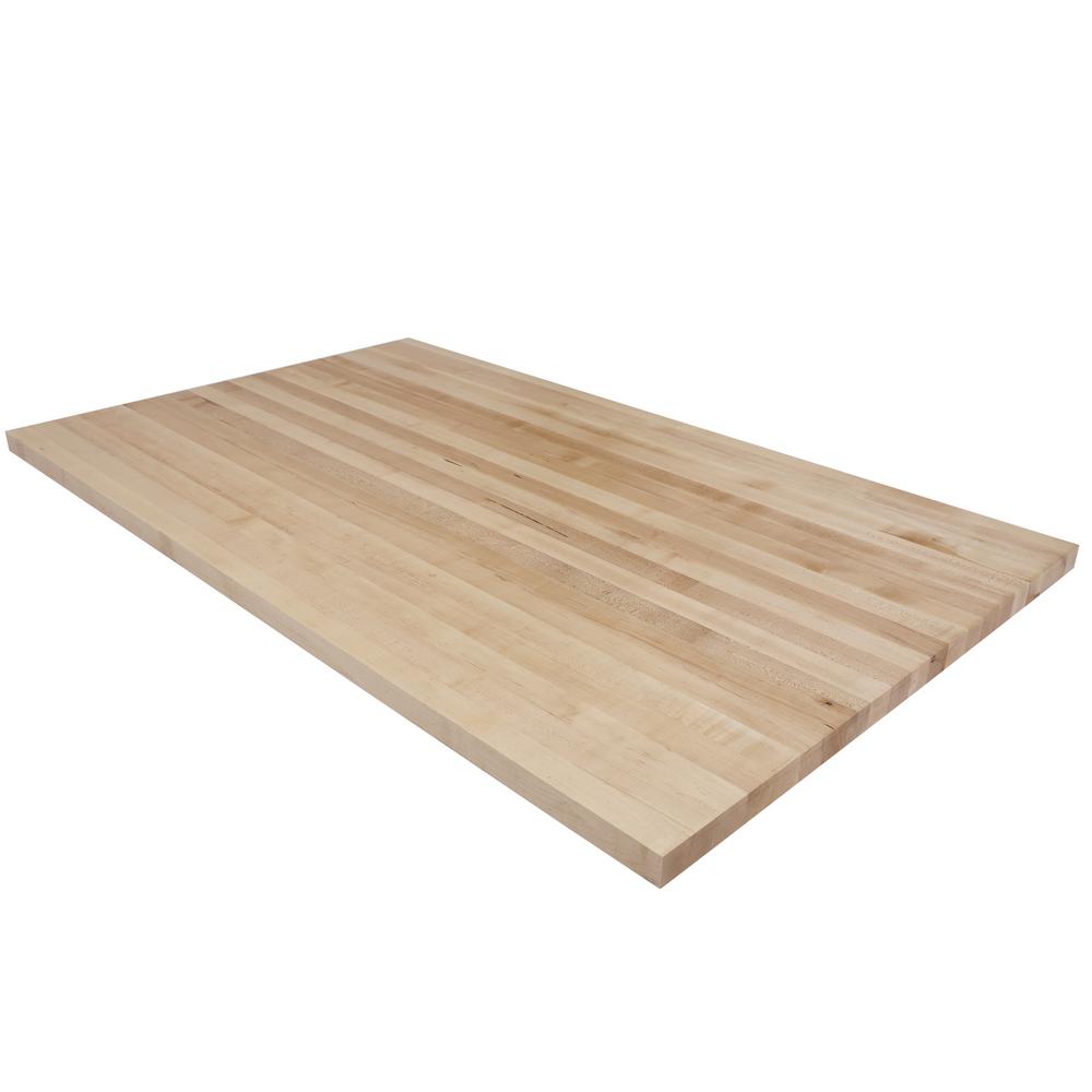 Swaner Hardwood 5 ft. L x 3 ft. D x 1.5 in. T Butcher Block Countertop ...