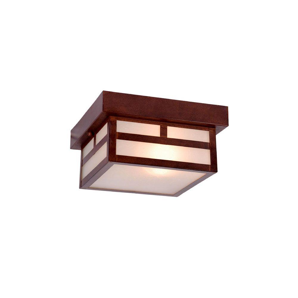 Bronze Outdoor Flush Mount Lights Ceiling Lighting The Artisan Collection 1 Light Architectural Bronze Outdoor Ceiling Mount