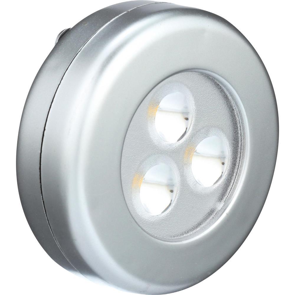 Westek LiteNUp LED Silver Puck Light (2Pack)75221S The Home Depot