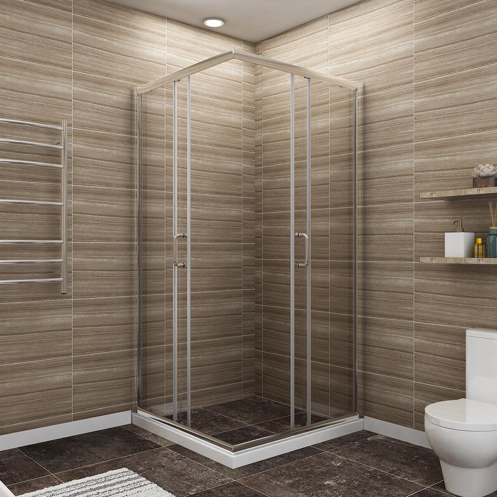 Boyel Living 36 In X 72 Clear Glass Framed Corner Double Sliding Shower Doors Enclosure Chrome Base Not Included Bl 363672cc The Home Depot - Corner Glass Shower Doors Boyel Living 36 In X 72 Clear Glass Framed Corner Double Sliding Shower Doors Enclosure Chrome Base Not Included Bl 363672cc The Home Depot - Corner Glass Shower Doors