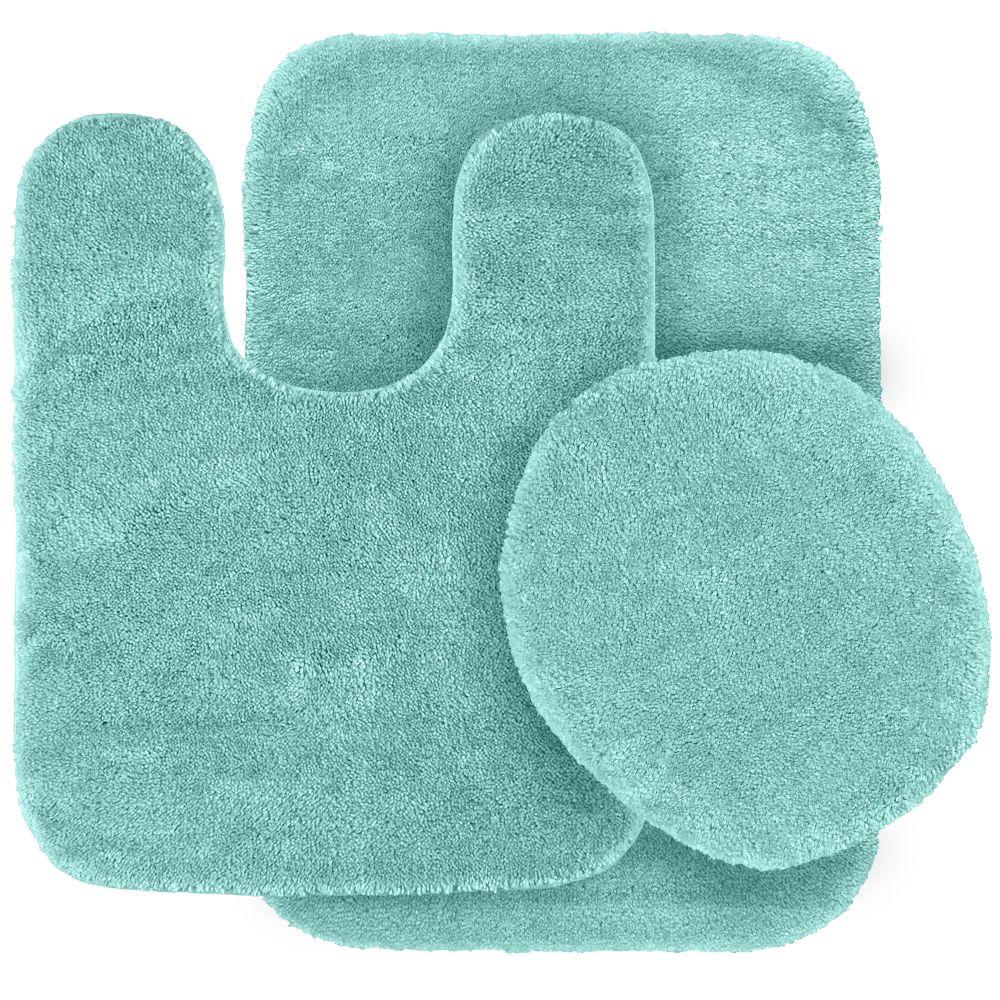 Garland Rug Traditional Sea Foam 21 in. x 34 in. Washable Bathroom 3