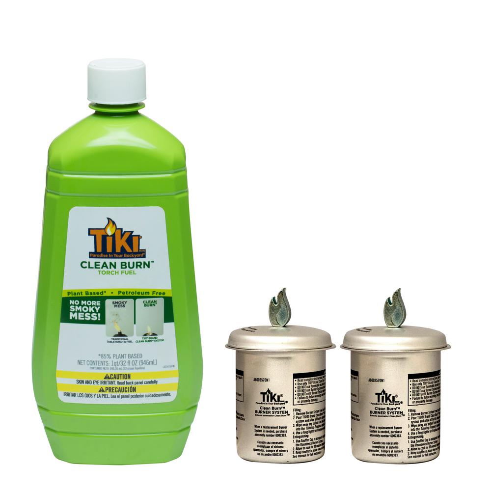 Tiki 2 Clean Burn Firepiece Roundwick Burner System Replacement Tiki 2 Clean Burn Firepiece Roundwick Burner System Replacement For Small Table Torch Plus
