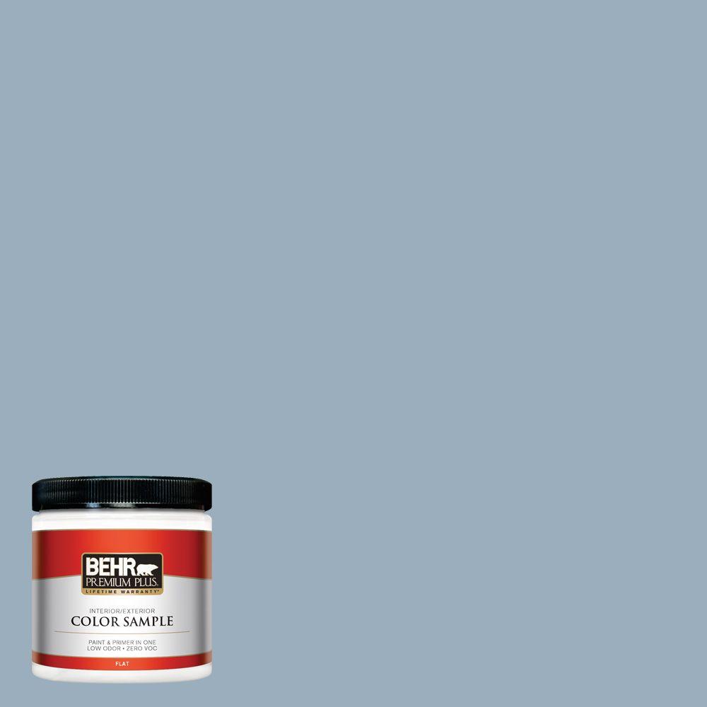 BEHR Premium Plus 8 oz. #560F-4 Russian Blue Interior/Exterior ...