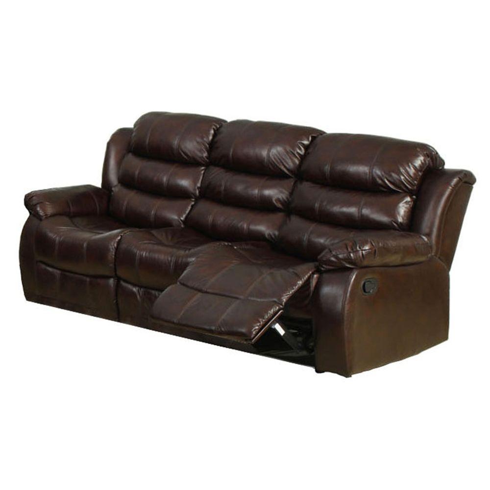 Furniture Of America Berkshire Dark Brown Faux Leather Sofa Cm6551 S Internet 204222568 Furniture