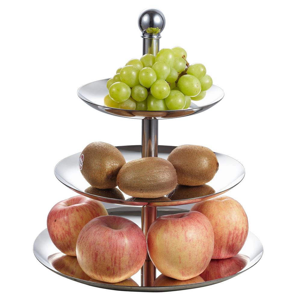 Visol 10 5 In X 13 3 Tiers Stainless Steel Cupcake 3 Tiers Stainless Steel