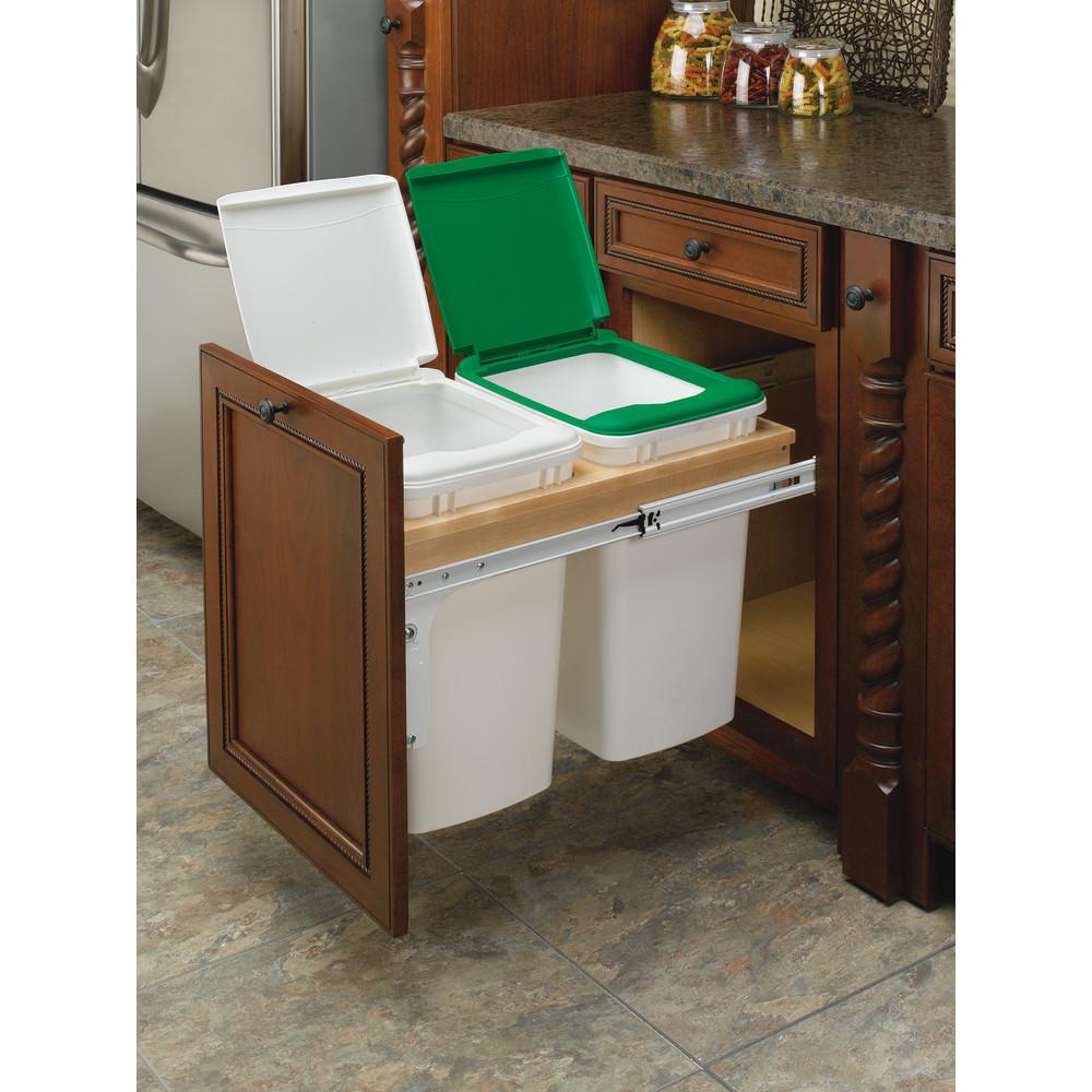 Natural Rev A Shelf 4wctm 18bbscdm2 Double Pull Out Top Mount Wood