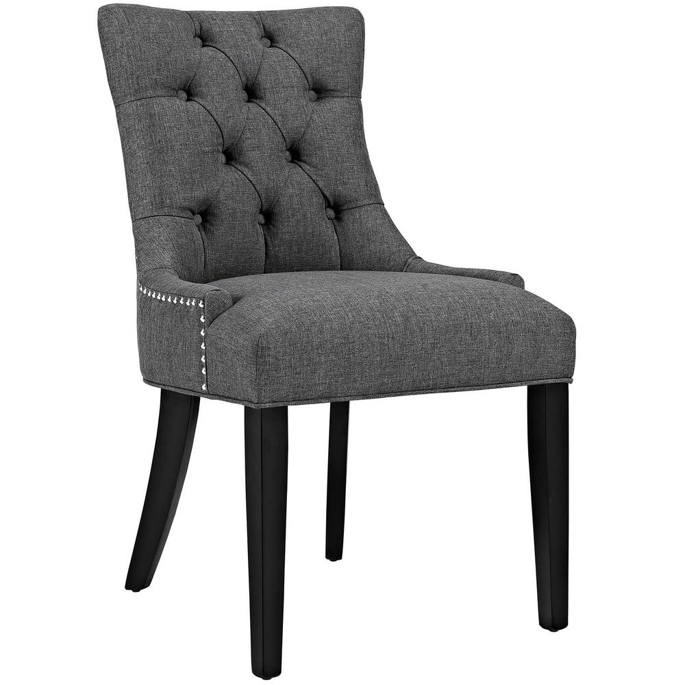 Modway Regent Gray Fabric Dining Chair Eei 2223 Gry The Home Depot Modway Regent Gray Fabric Dining Chair