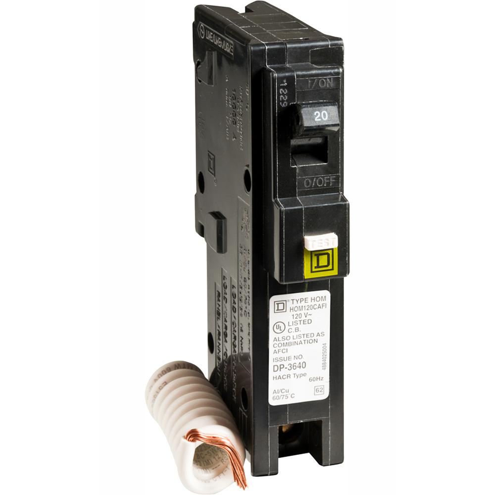 square d single pole 15 amp breaker