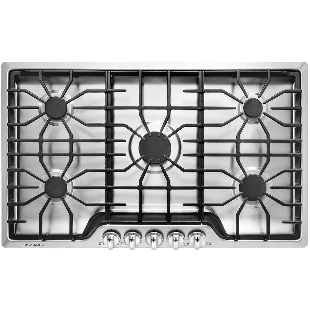 Frigidaire Gallery 36 in. Gas Cooktop in Stainless Steel with 5 BurnersFGGC3645QS The Home Depot
