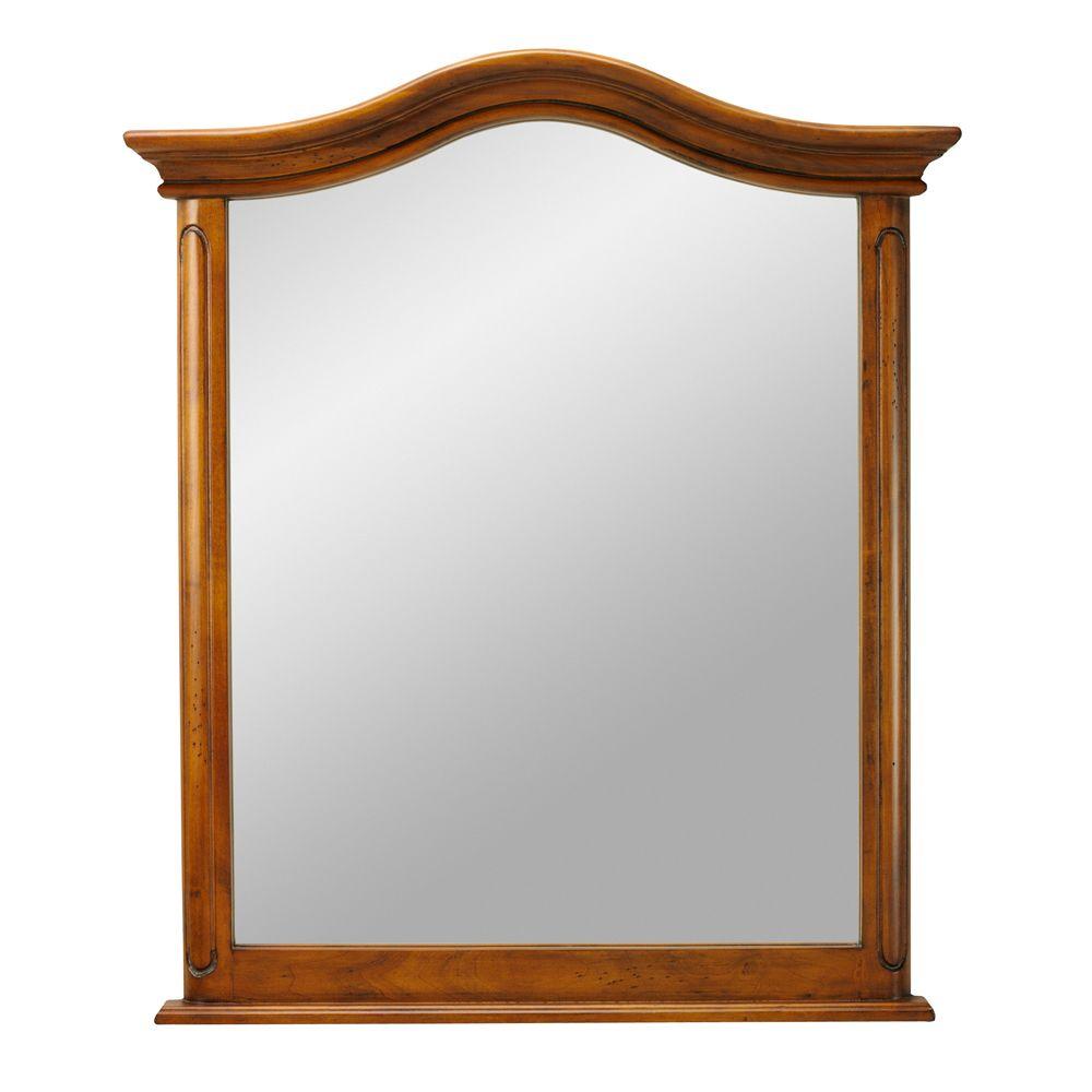 Home Decorators Collection Provence 29 in. W x 33 in. L Wall Mirror in Chestnut1112900970 The