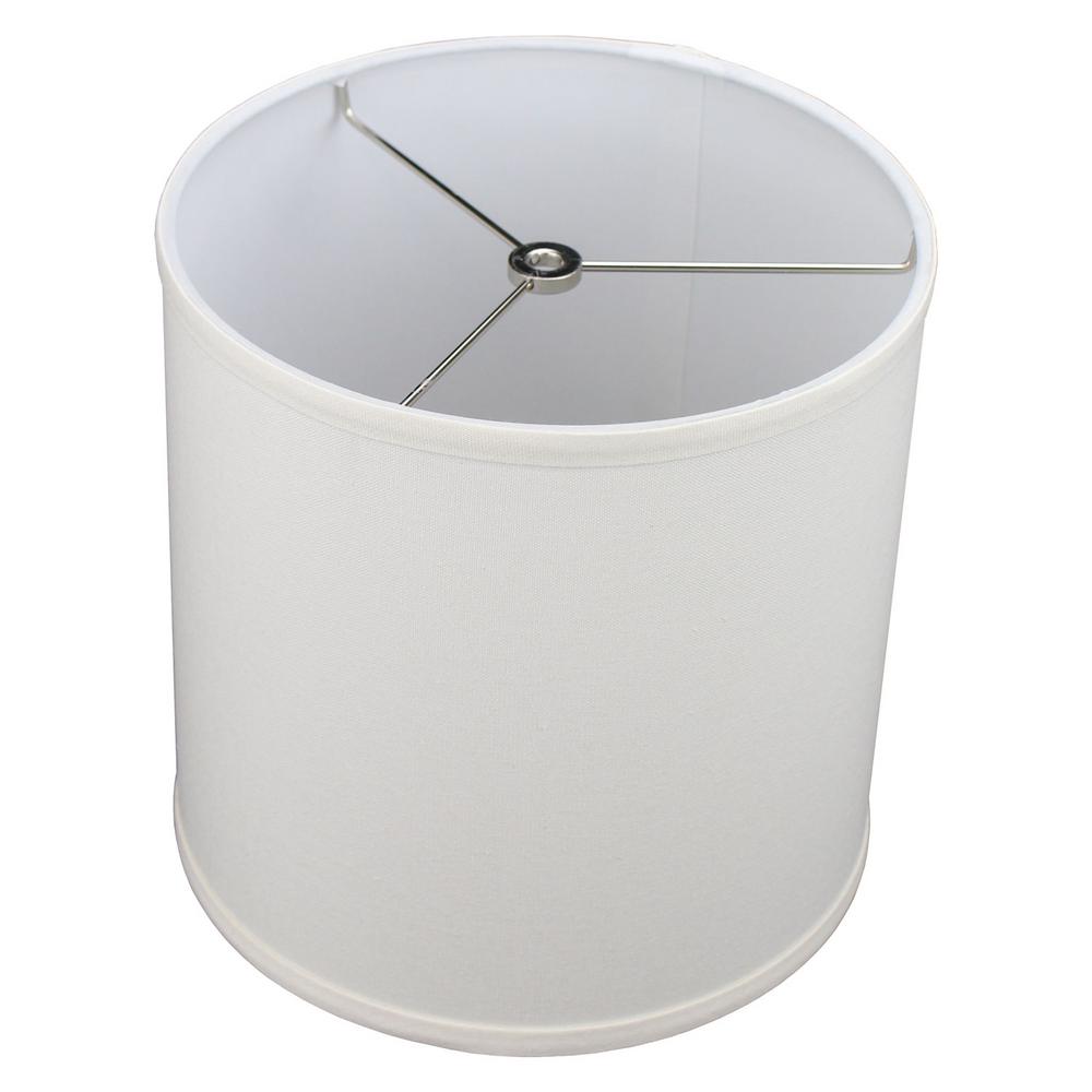 Fenchelshades Com 12 In Top Diameter X 12 In Bottom Diameter X 14 In H Drum Burlap Off White Lamp Shade 12 12 14 W B Off The Home Depot