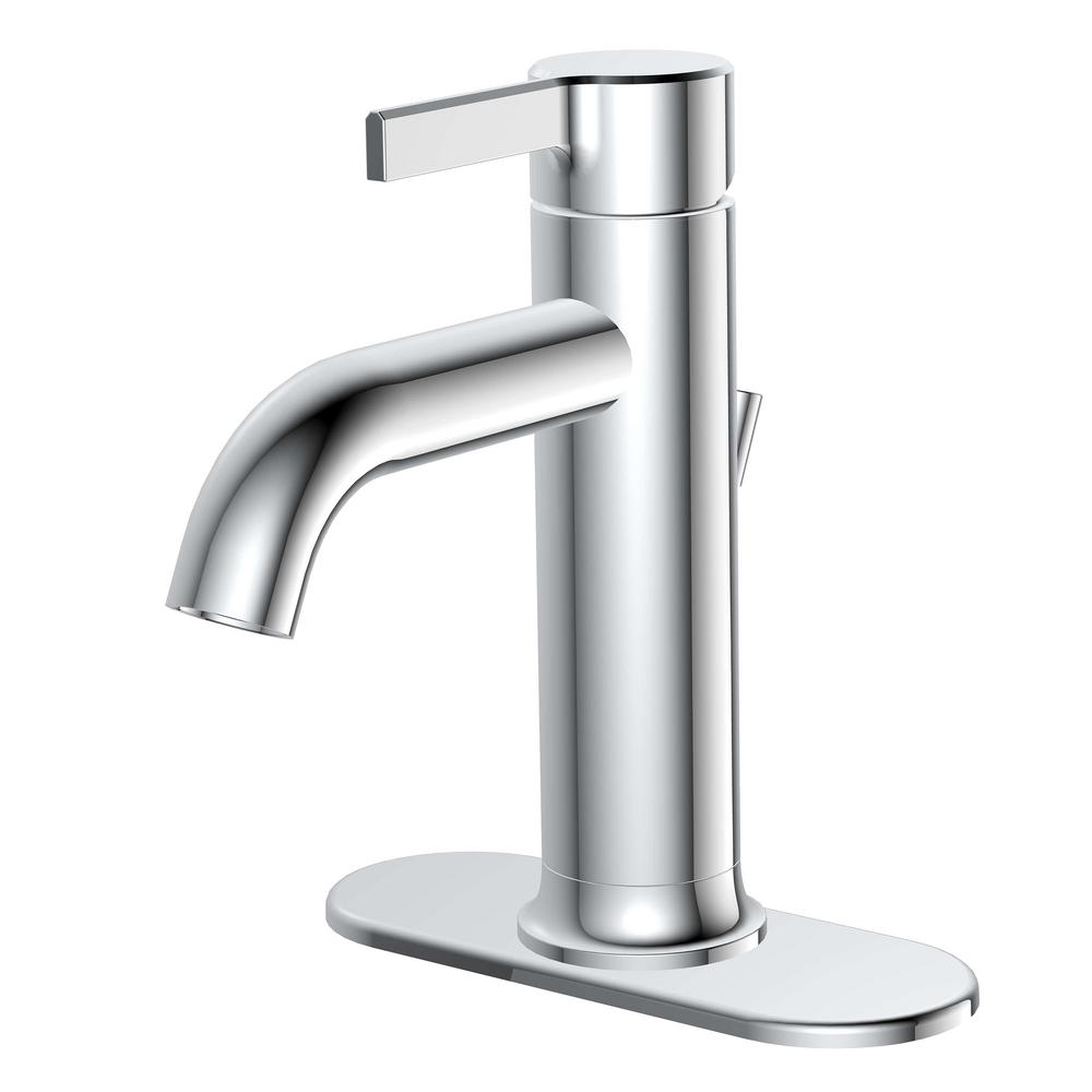 Glacier Bay Ryden Single Hole Single-Handle Bathroom Faucet in Chrome