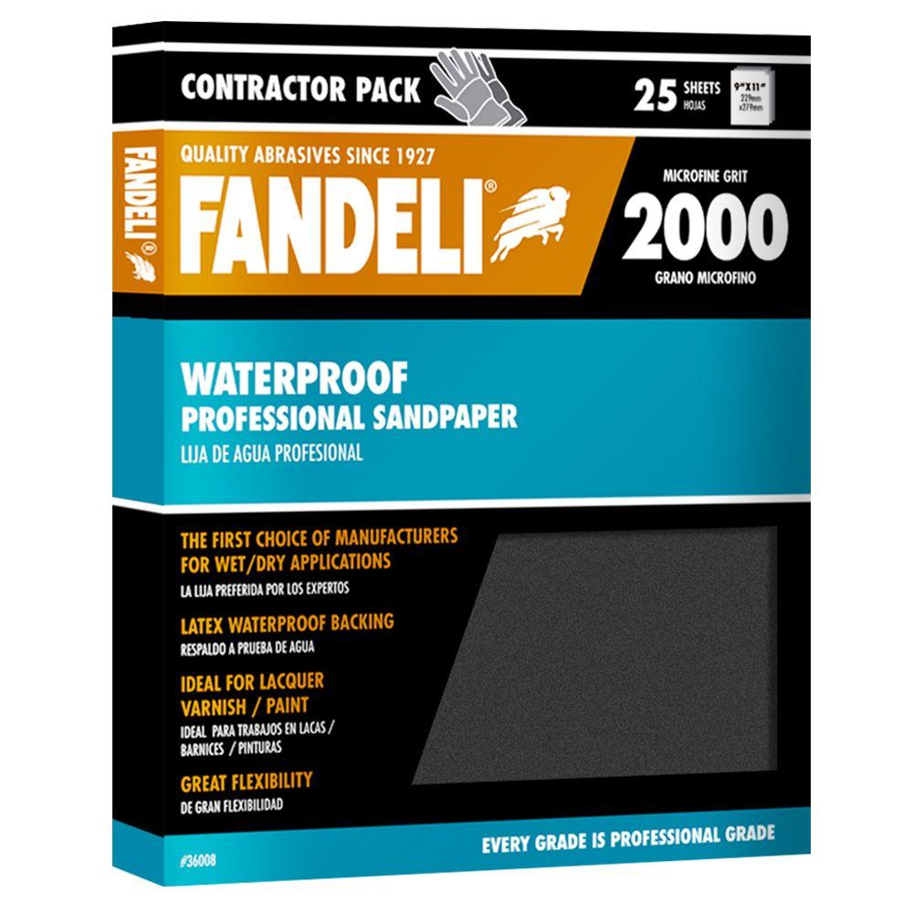 Fandeli 9 in. x 11 in. 2000 Grit Microfine Silicon Carbide Waterproof
