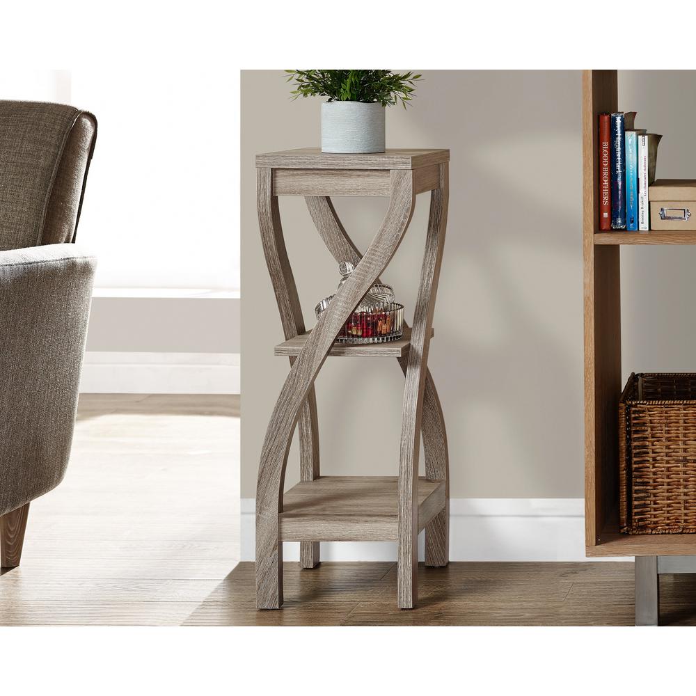 Monarch Specialties Dark Taupe Indoor Plant Stand I 2480 The Dark Taupe Indoor Plant Stand I 2480