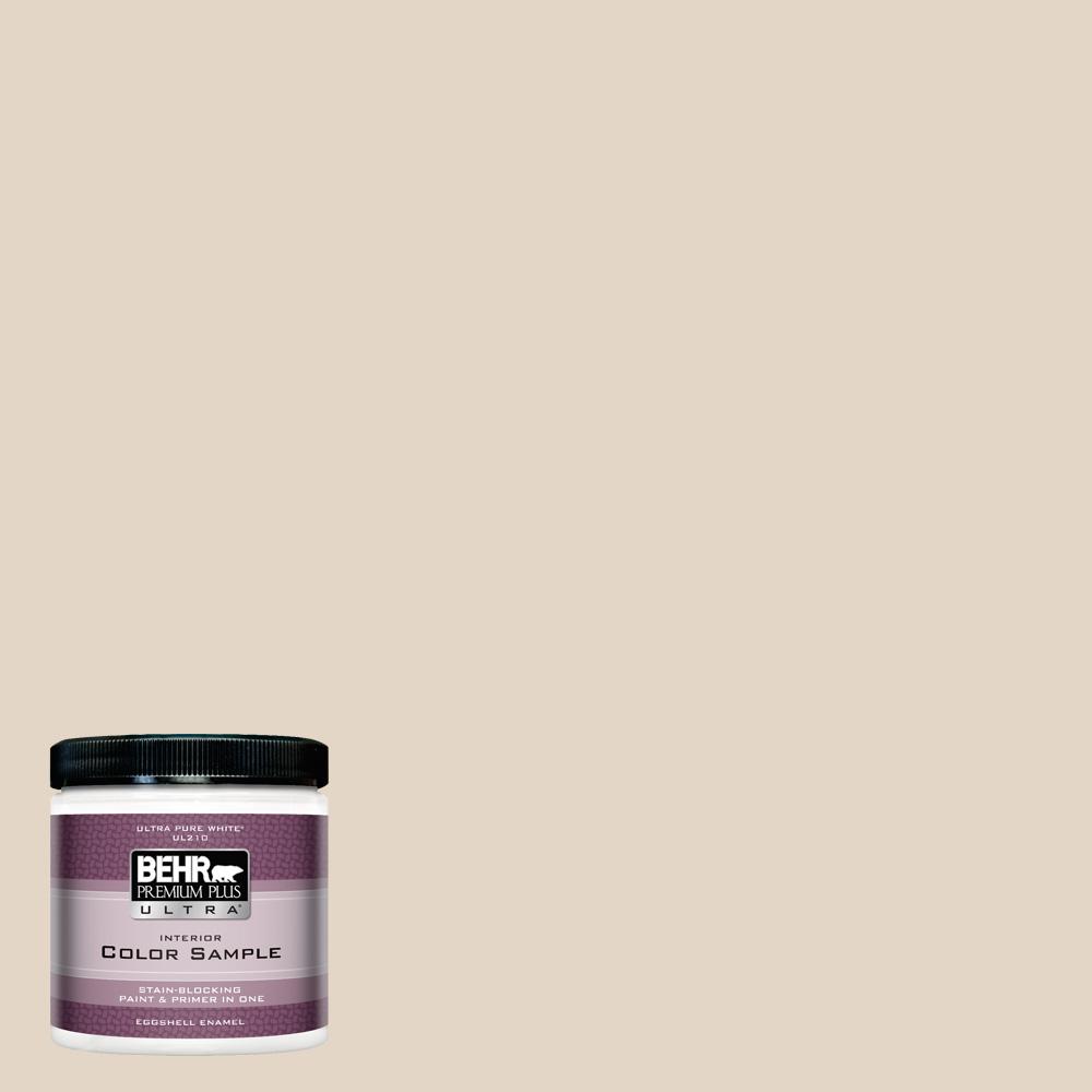 BEHR Premium Plus Ultra 8 oz. N2701 High Style Beige Eggshell Enamel