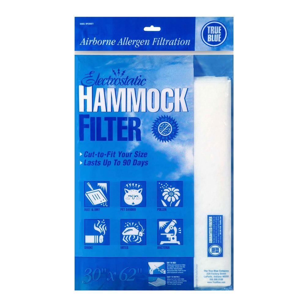 True Blue 30 in. x 62 in. Electrostatic Hammock Filter (4Pack
