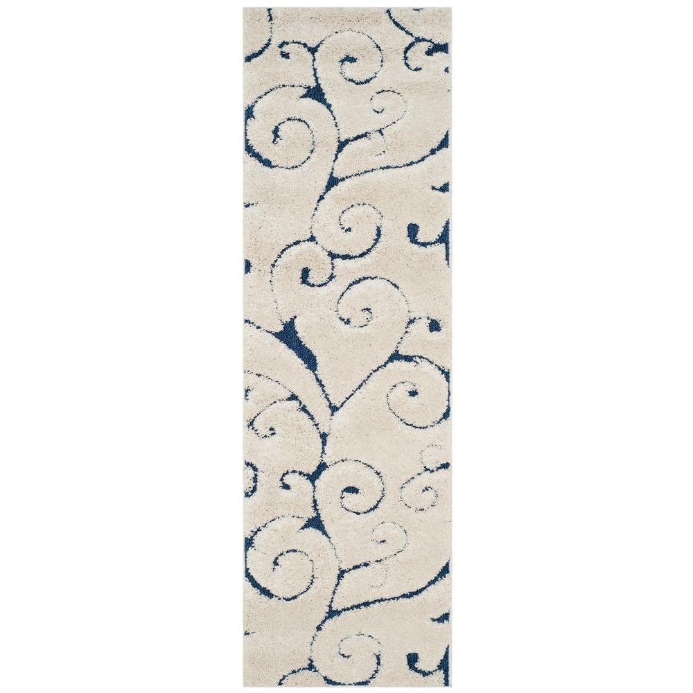 Safavieh Florida Cream Blue 2 Ft X 11 Runner Rug Sg455 Florida Cream Blue 2 Ft X 7 Runner Rug