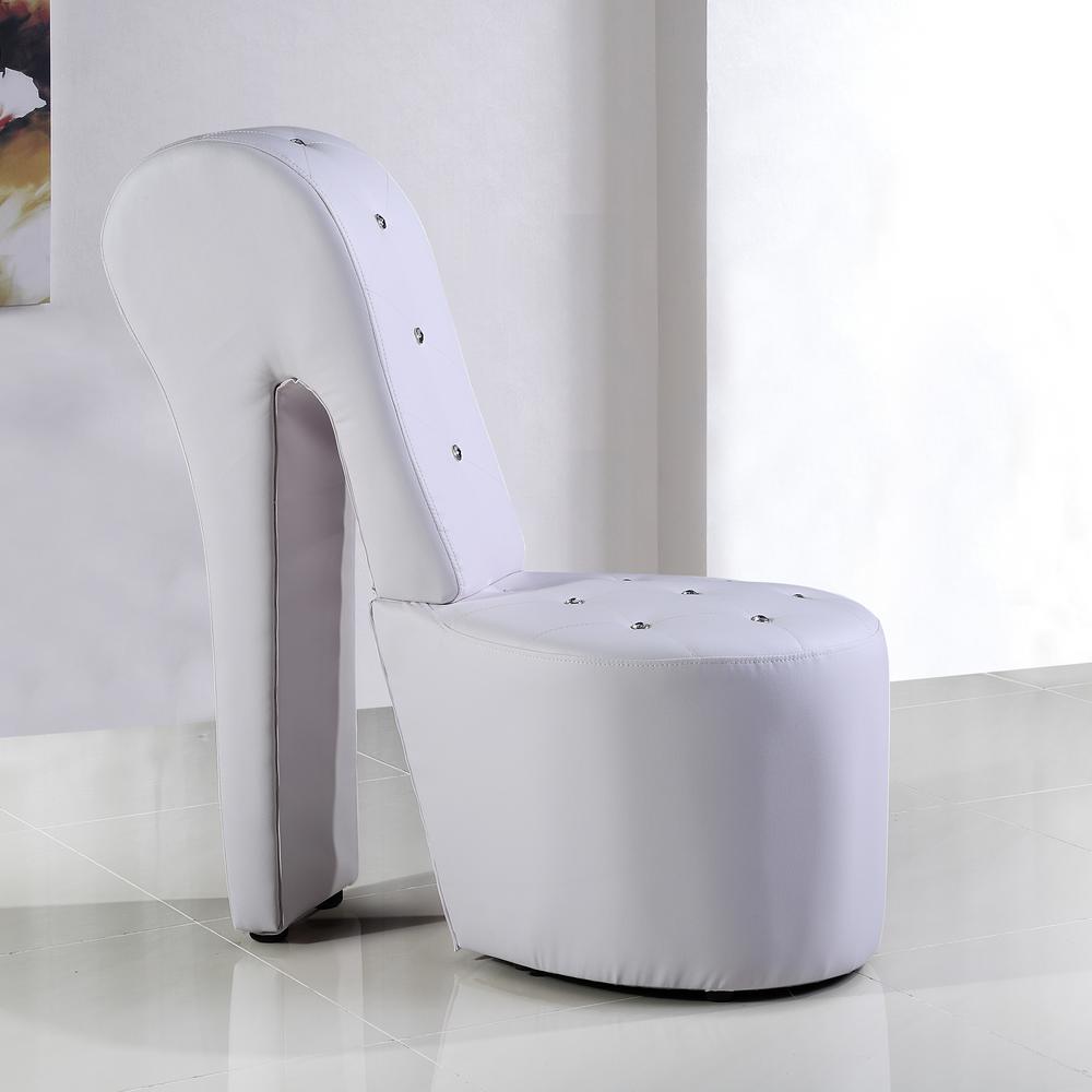 white high heel chair