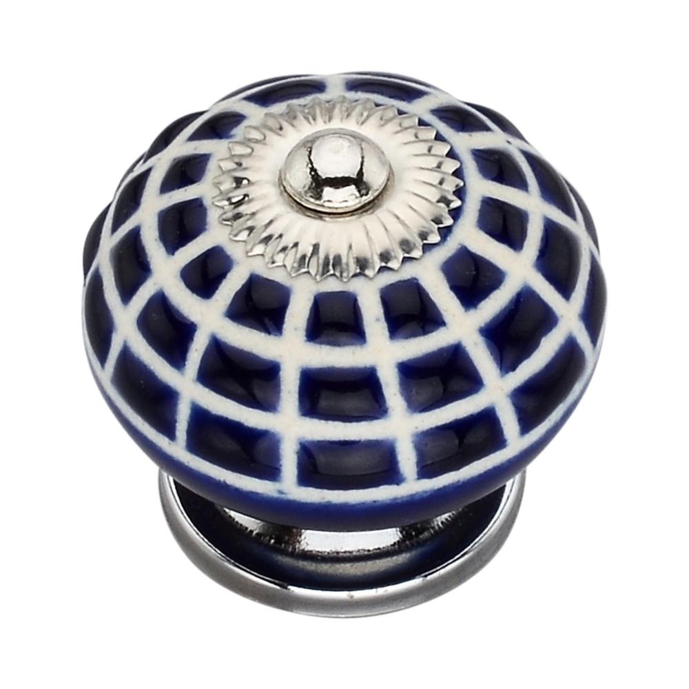 Richelieu Hardware Contemporary 15/32 in. (29 mm) Frosted Blue Round