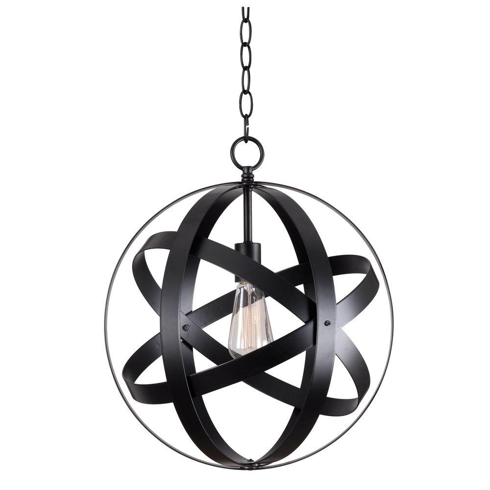 Kenroy Home Global 1-Light Black Pendant-93551BLK - The ...