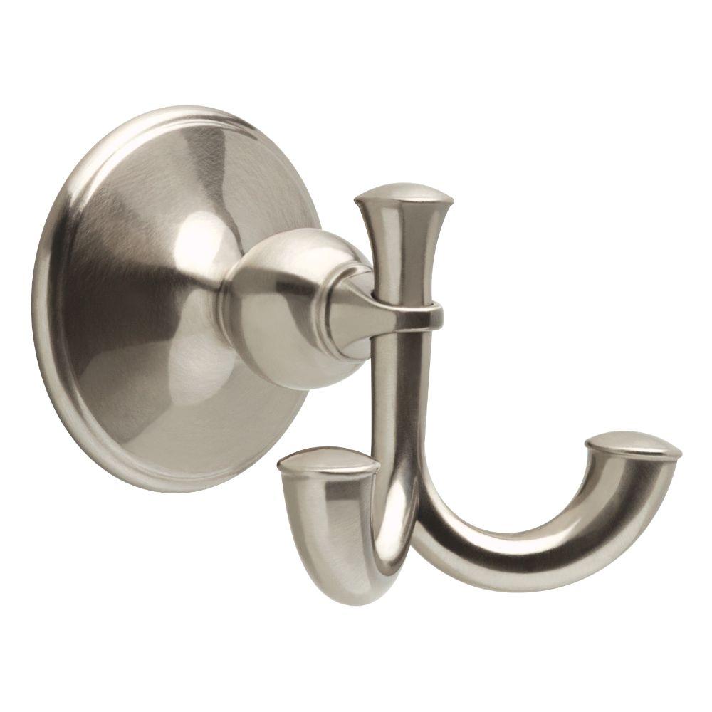 Delta Palm Bay Double Towel Hook in Brushed NickelPMB35BN The Home