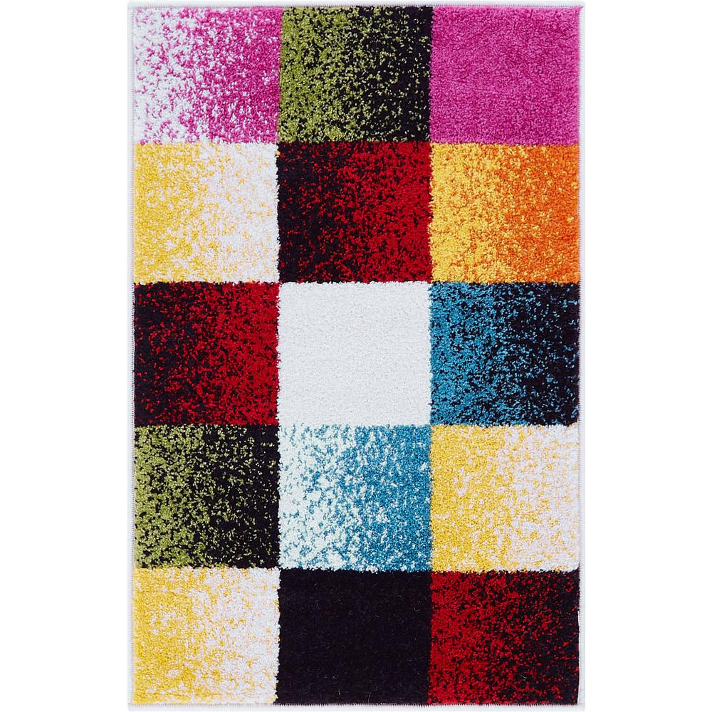 Well Woven Viva Gateway Multi Color Modern Geometric Block 2 Ft X 3 Viva Gateway Multi Color Modern Geometric Block 2 Ft X 3 Doormat Accent Area Rug