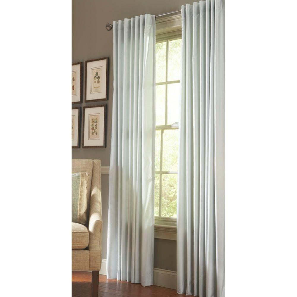 Martha Stewart Living Rainwater Faux Silk Back Tab Curtain Brickseek