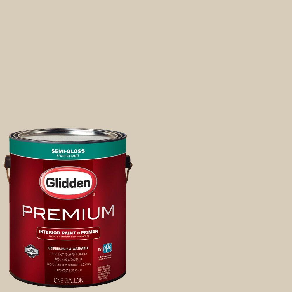 Glidden Premium 1 Gal Hdgwn28 Natural Linen Semi Gloss Interior Hdgwn28 Natural Linen Semi Gloss Interior Paint With Primer
