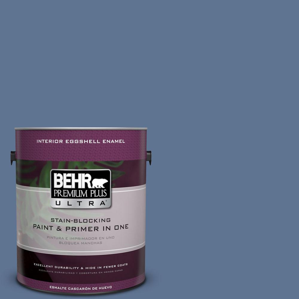 BEHR Premium Plus Ultra 1Gal. PPU1418 Laguna Blue Eggshell Enamel
