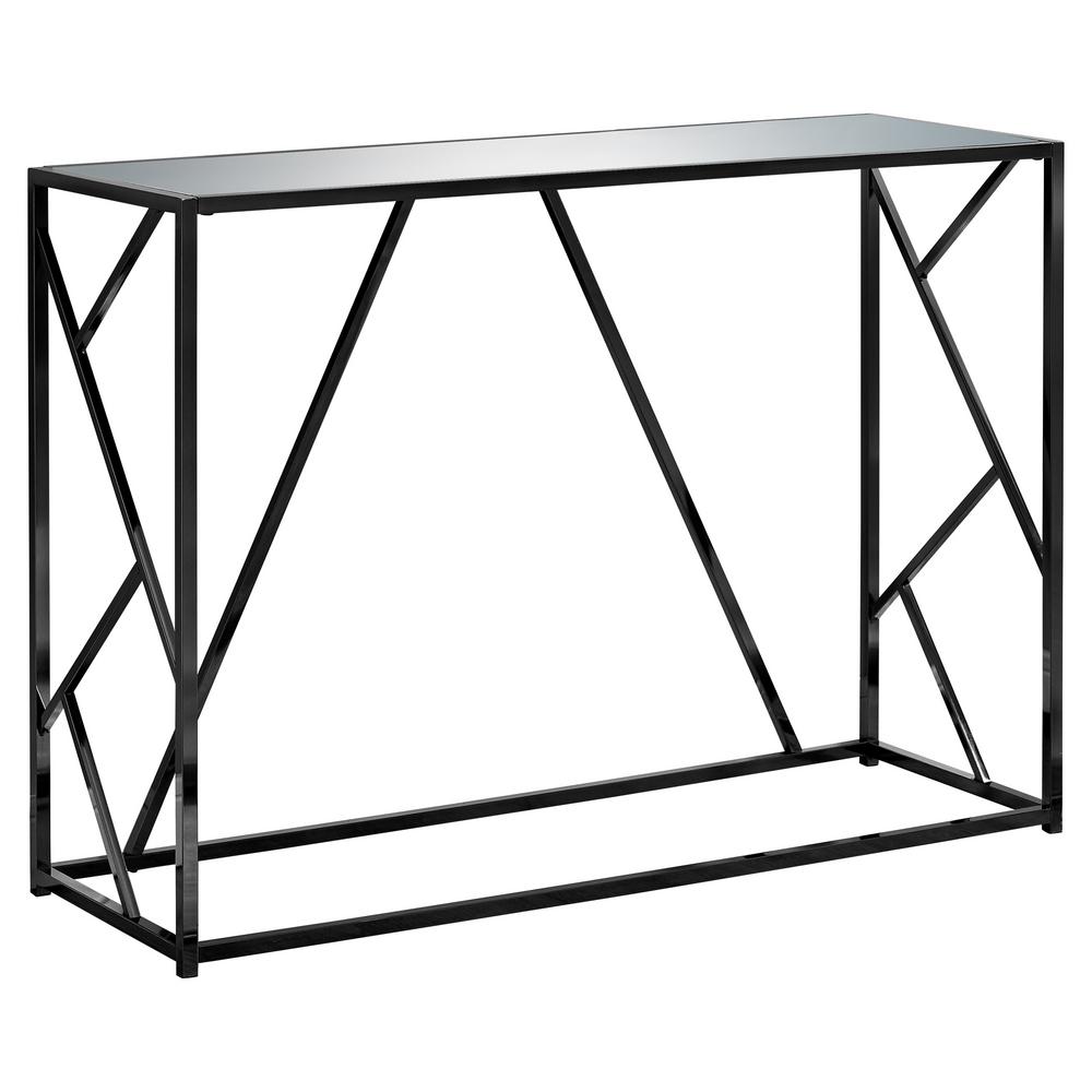 Black Mirrored Hall Console Table Hd3397 The Home Depot