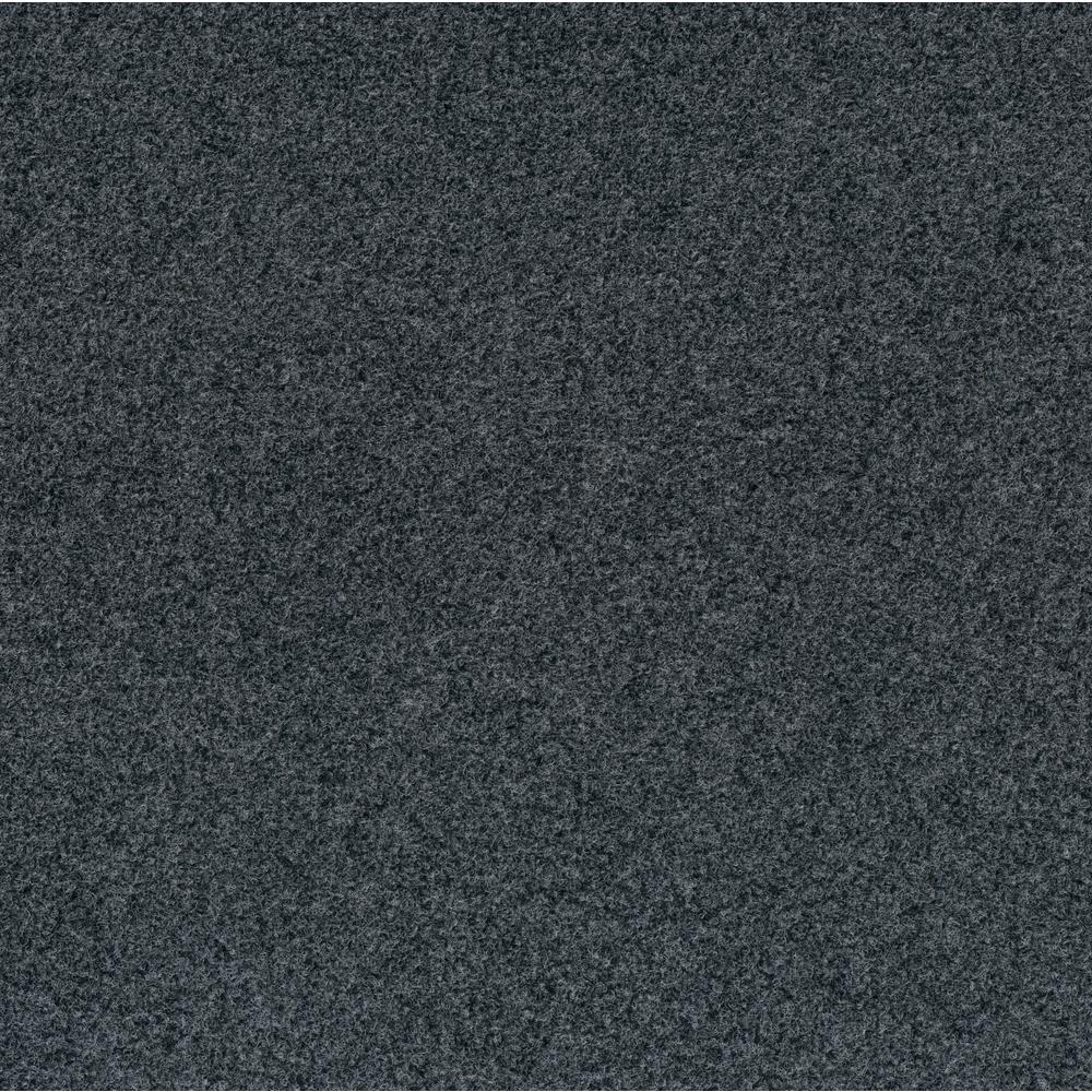 24&#34; 15pk Self Stick Carpet Tile Slate - Foss Floors, Easy Install, Dura-Lock: Peel &#38; Stick, Molded Polyester, Fade-Resistant