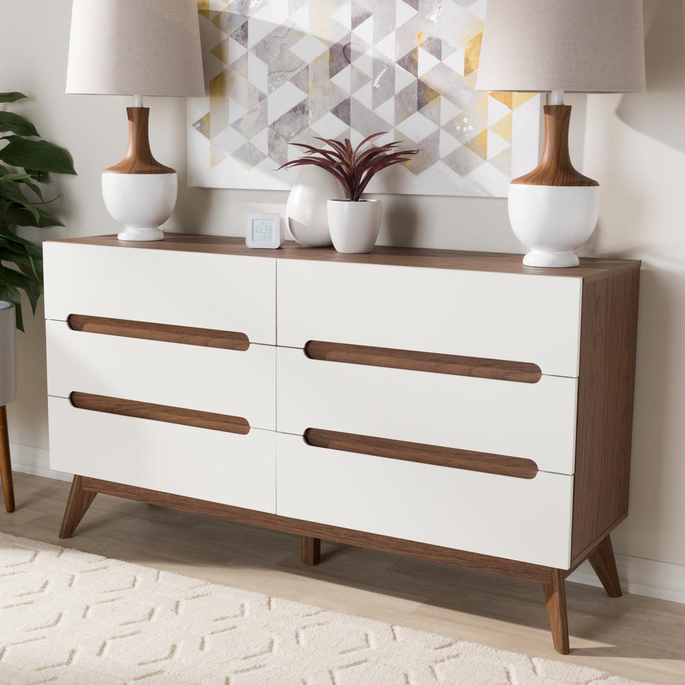 Home Decorators Collection Maharaja 6-Drawer Sandblast White Dresser ...