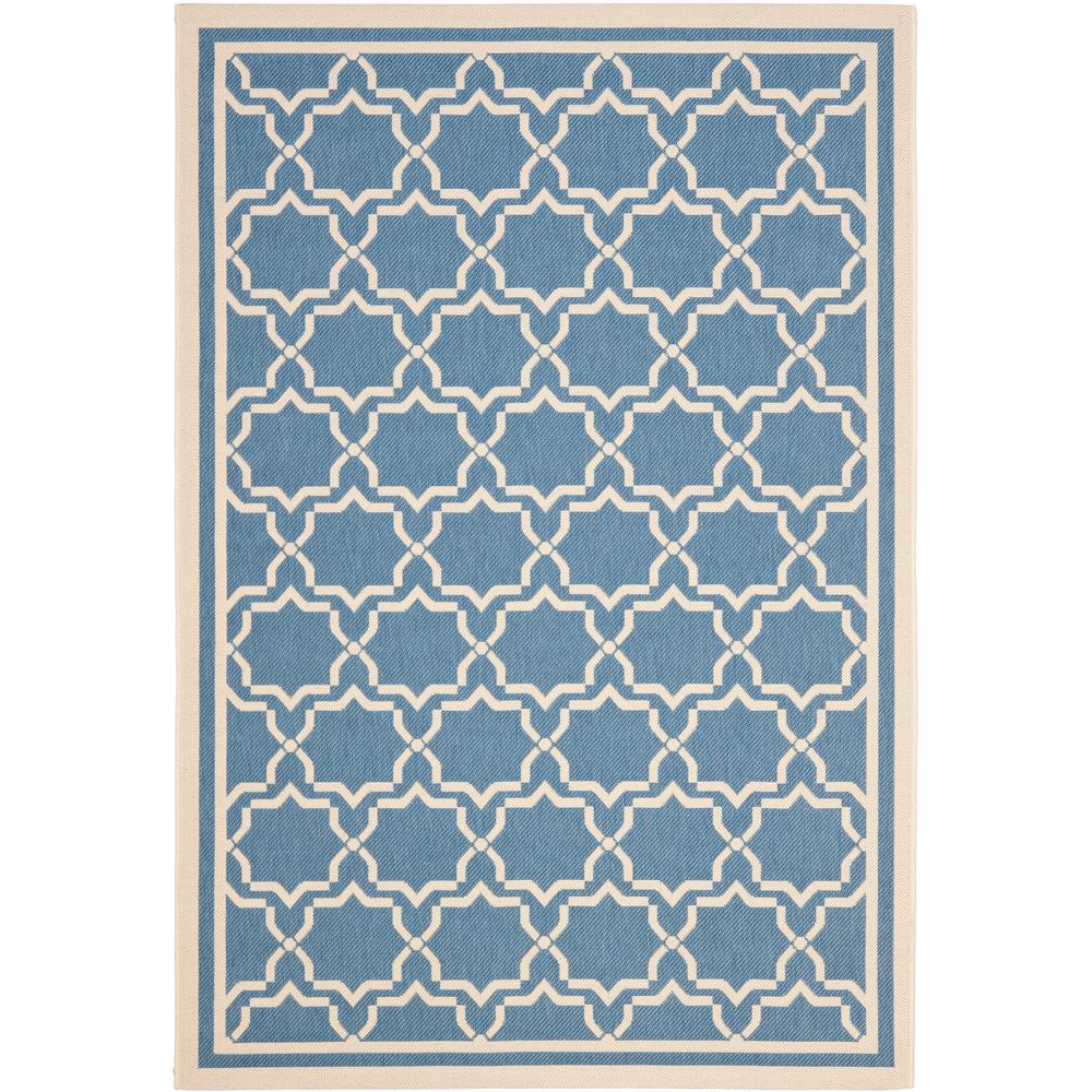 Safavieh Courtyard Blue Beige 7 Ft X 10 Indoor Outdoor Area Rug