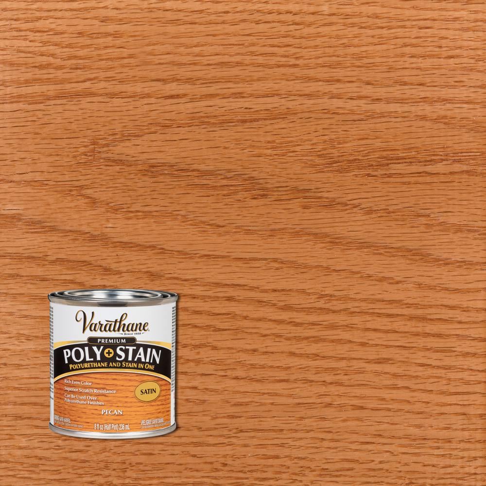 Varathane 1 hp. Pecan Satin WaterBased Interior Stain and Polyurethane