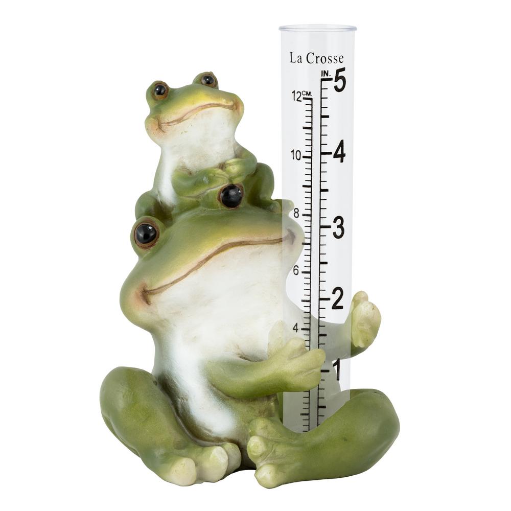 5 in. Tablestanding Polyresin Frog Rain Gauge7044114 The Home Depot