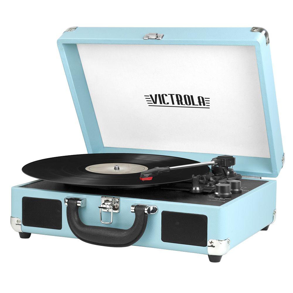 Victrola 3 Sd Suitcase Turntable With Bluetooth In Turquoise Victrola 3 Sd Suitcase Turntable With Bluetooth In Turquoise