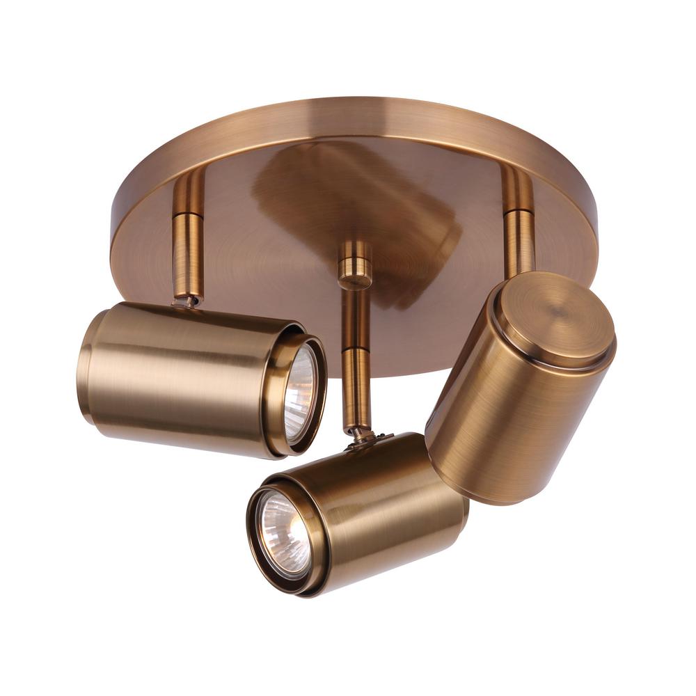 CANARM Shale 13.25 in. 2Light Gold Halogen Track Lighting Kit