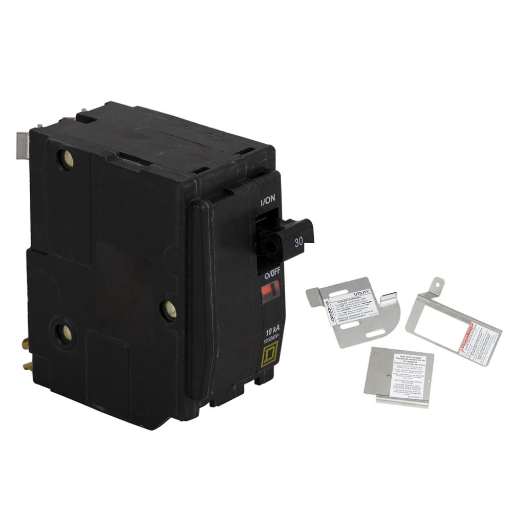 Square D QO 30 Amp 2-Pole Circuit Breaker Bundle with 150-225 Amp Load