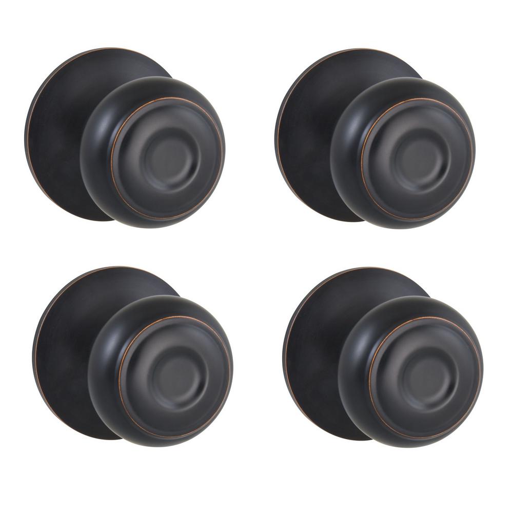 Schlage Andover Aged Bronze Passage Hall Closet Door Knob With