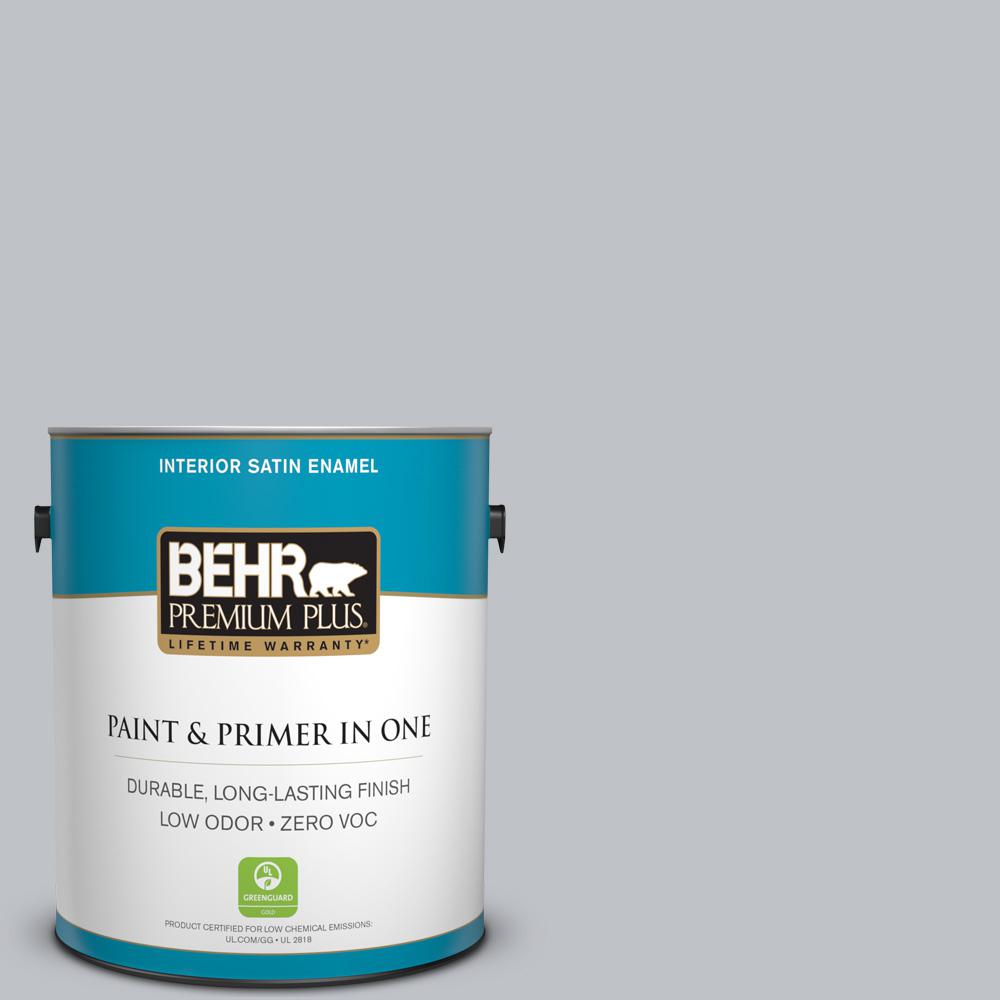 BEHR Premium Plus 1 gal. N5102 Galactic Tint Satin Enamel Zero VOC