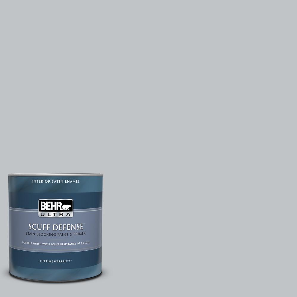 BEHR ULTRA 1 qt. N5102 Galactic Tint Extra Durable Satin Enamel Interior Paint & Primer775004