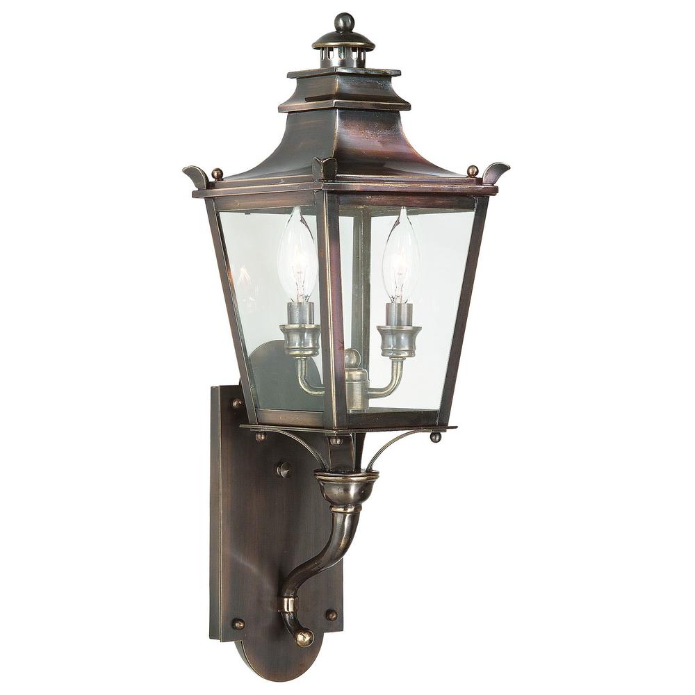 Troy Lighting Dorchester 2 Light English Bronze Outdoor Wall Lantern Sconce Troy Lighting Dorchester 2 Light English Bronze Outdoor Wall Lantern Sconce