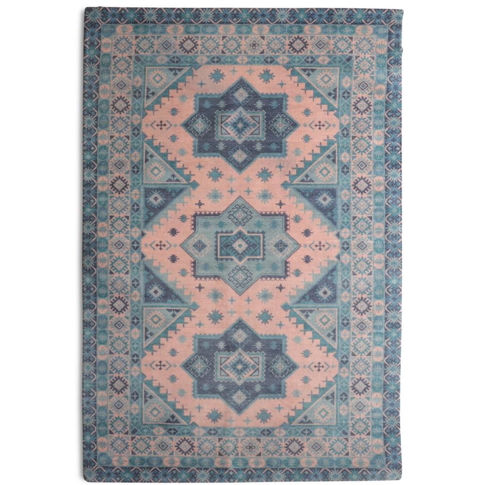Rugsmith Royal Southwestern Boho Turquoise 5 Ft X 7 Area Rug