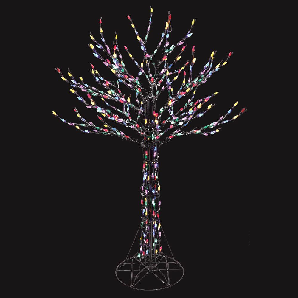 Home Accents Holiday 6 ft. LED Deciduous Tree Sculpture with Multi