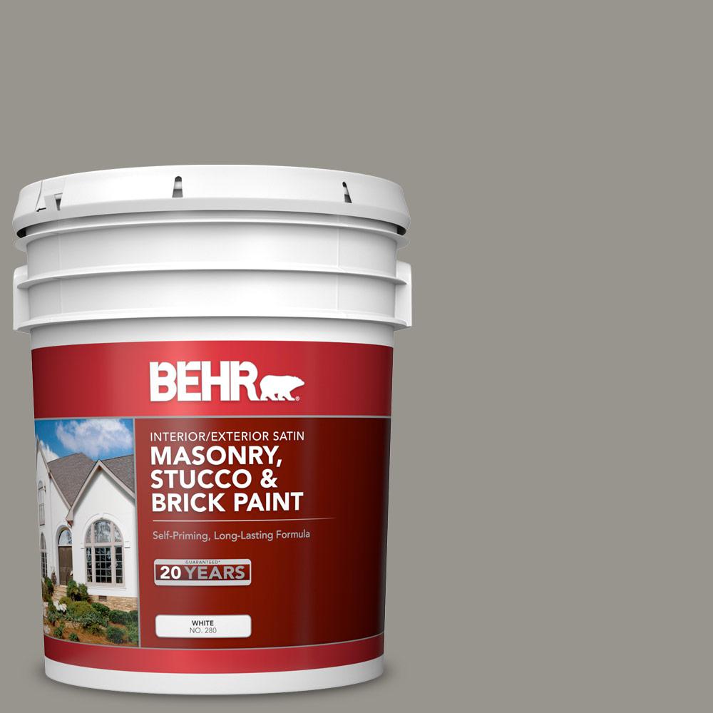 BEHR 5 gal. N3604 Battleship Gray Satin Interior