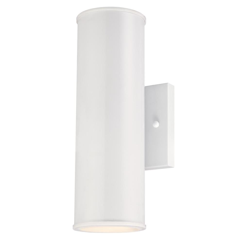 Westinghouse Mayslick 2 Light White Integrated Led Outdoor Wall Lantern Sconce