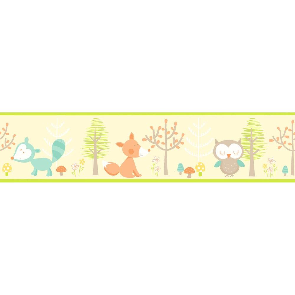 Brewster Happy Forest Friends Yellow Wallpaper Border-2679-50116 - The ...