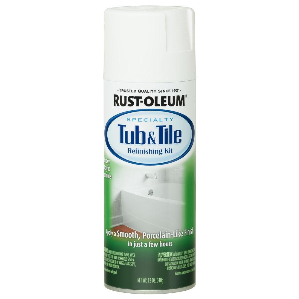 Rust Oleum Specialty 12 Oz Gloss White Tub And Tile Refinishing Spray Paint 6 Pack